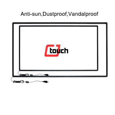 58&quot; prenda impermeable de la pantalla táctil del marco del IR, pantalla táctil del IR para el voltaje 5V del LCD