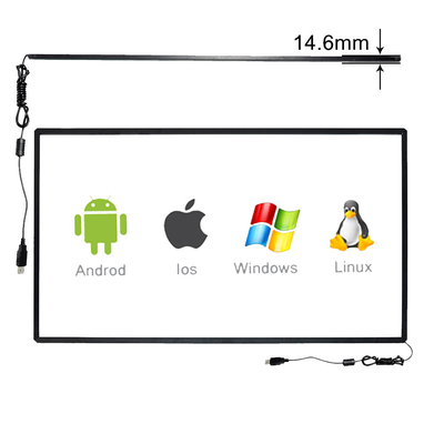 la pantalla táctil infrarroja de 10 puntos 75Inch cubrió al pisón anti de la señalización de Digitaces