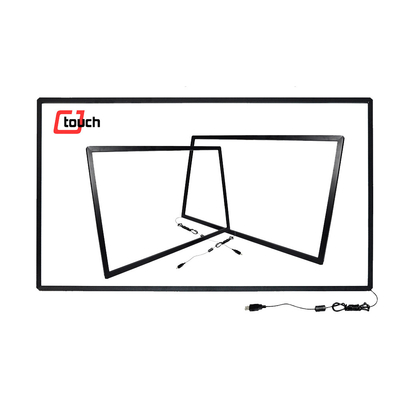 la pantalla táctil infrarroja de 10 puntos 75Inch cubrió al pisón anti de la señalización de Digitaces