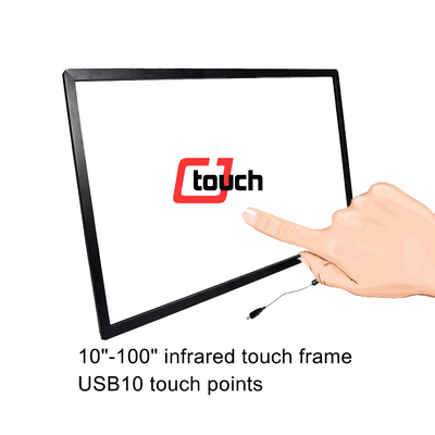 40&quot; pantalla táctil infrarroja antideslumbrante para hacer publicidad de tacto de la exhibición 10points