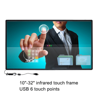 40&quot; pantalla táctil infrarroja antideslumbrante para hacer publicidad de tacto de la exhibición 10points