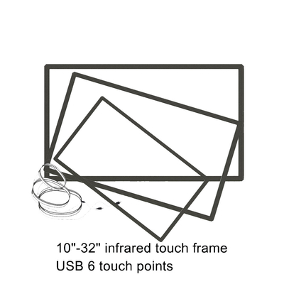 Monitor interactivo de la pantalla táctil de Whiteboard IR, 46&quot; pantalla táctil infrarroja del marco