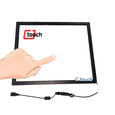 Pantalla táctil infrarroja del tacto multi de 17 pulgadas con a prueba de vandalismo de cristal de 3m m