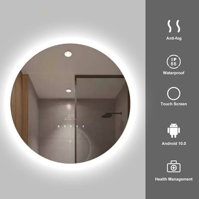 10,1” espejos elegantes de la pantalla táctil, IP65 PCAP alrededor de los espejos llevados del cuarto de baño