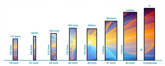 Resolución estirada TACTO de la pulgada 1920x540 del panel de exhibición del Lcd de la barra de CJ 38,5